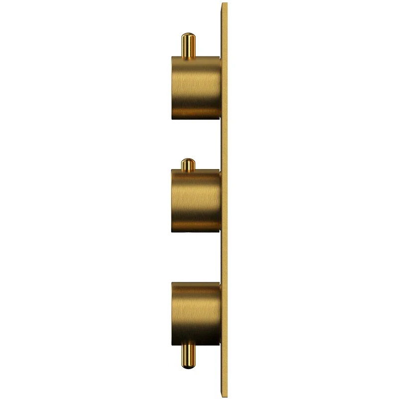 Душевая система Whitecross Y brushed gold YSET11GLB с термостатом Брашированное золото латунь встраиваемый