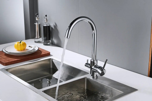 Смеситель для кухни Shevanik S128 цвет Хром