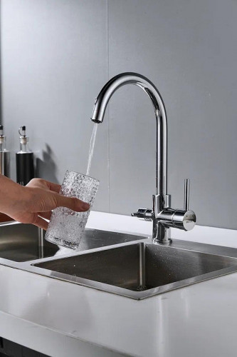 Смеситель для кухни Shevanik S128 цвет Хром