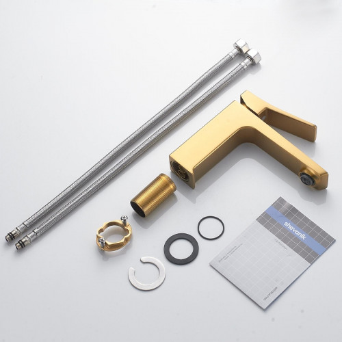 Смеситель для раковины Shevanik S4401G цвет Золотой сатин