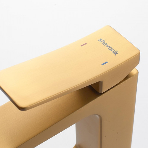 Смеситель для раковины Shevanik S4401G цвет Золотой сатин