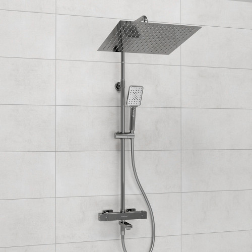Душевая система WasserKRAFT A199.119.126.087.CH Thermo с термостатом Хром латунь на стену