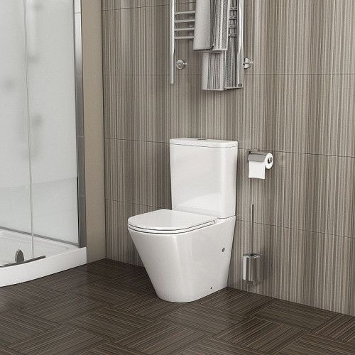 Унитаз компакт Grossman Tornado GR-4450SQ Белый глянцевый с бачком и сиденьем Микролифт фаянс напольный