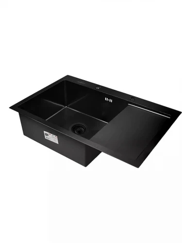 Кухонная мойка Wisent 78 WS37851B-L/WGER019B/W302644B цвет Графит