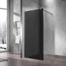 Душевая перегородка Vincea Walk-In 90 VSW-1H900GFGM профиль Вороненая сталь стекло тонированное матовое