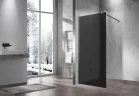 Душевая перегородка Vincea Walk-In 90 VSW-1H900GFGM профиль Вороненая сталь стекло тонированное матовое