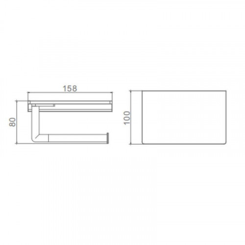 Держатель туалетной бумаги Raglo R320.03.33 с полкой цвет Медь