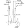 Душевая система WasserKRAFT A16501 Хром латунь на стену