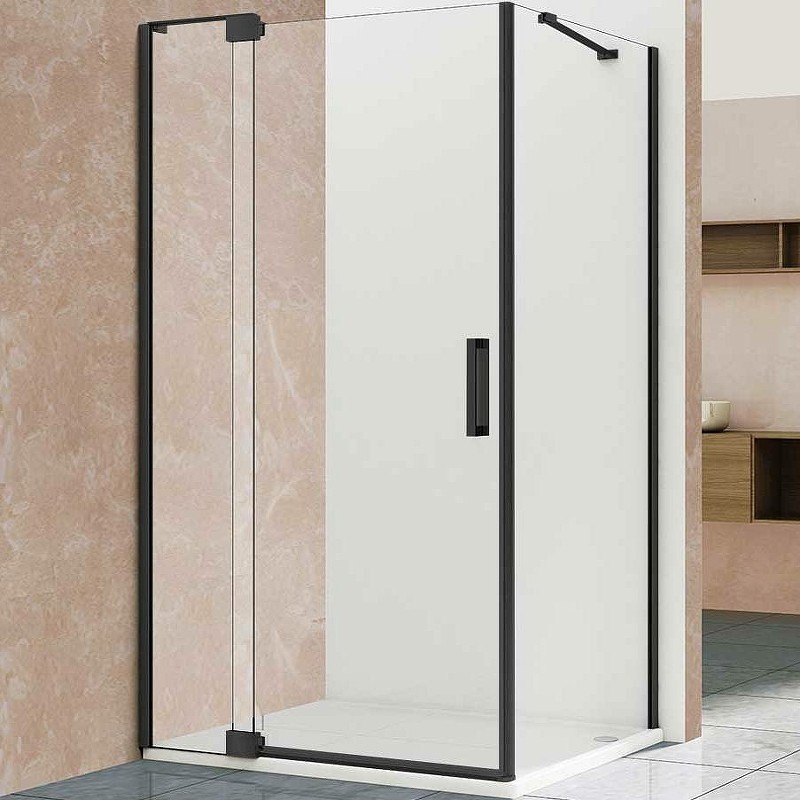 Душевой уголок Vincea Extra 90х90 VSR-1E809090CLB профиль Черный стекло прозрачное