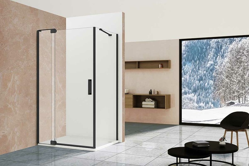 Душевой уголок Vincea Extra 90х90 VSR-1E809090CLB профиль Черный стекло прозрачное