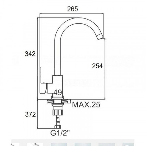 Смеситель для кухни D-Lin D155422 цвет  Хром