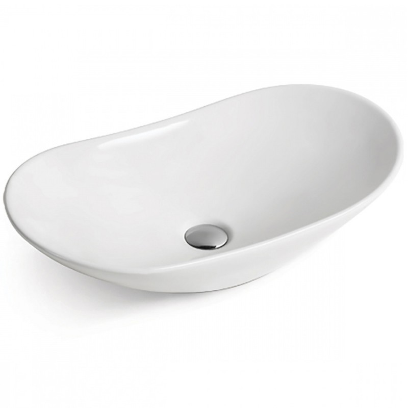 Раковина-чаша Ceramicanova Element 61 CN6015 Белая фаянс накладная