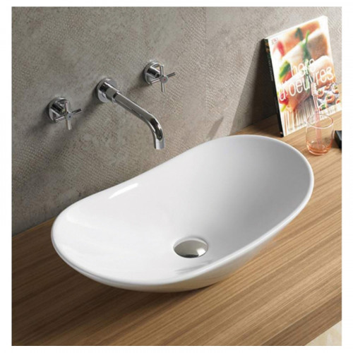 Раковина-чаша Ceramicanova Element 61 CN6015 Белая фаянс накладная