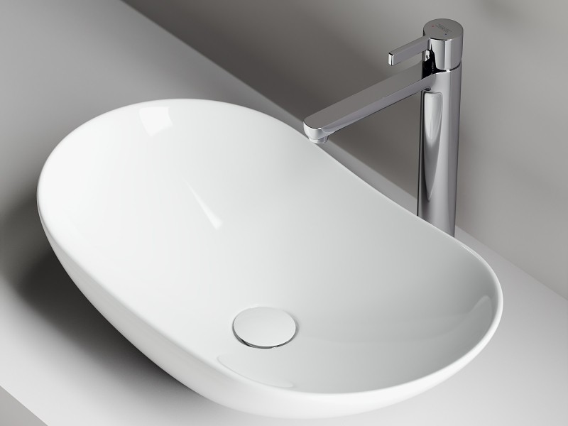 Раковина-чаша Ceramicanova Element 61 CN6015 Белая фаянс накладная