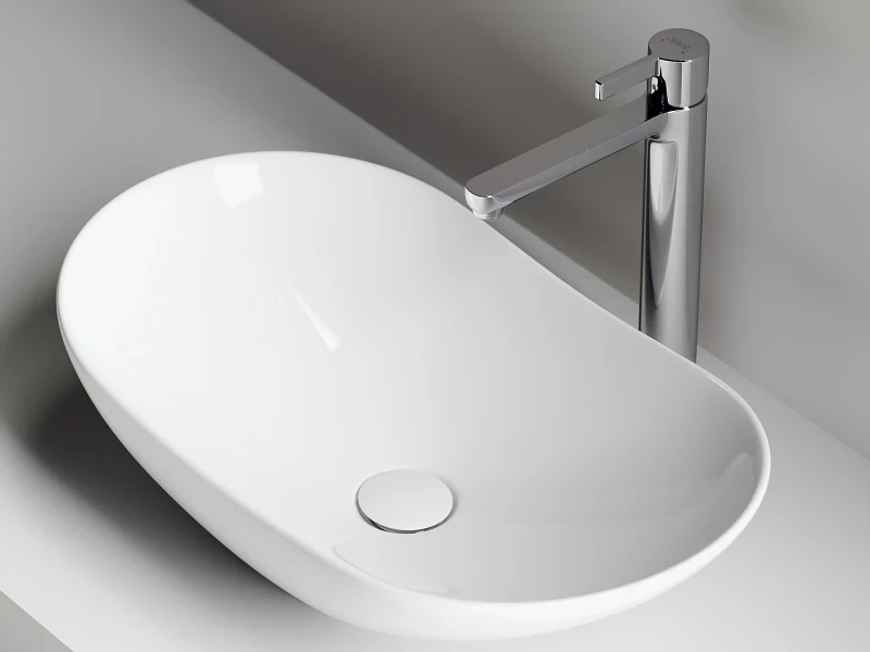 Раковина-чаша Ceramicanova Element 61 CN6015 Белая фаянс накладная