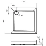 Поддон для душа из ABS-пластика AM.PM Gem 90x90 W90T-403-090W без антискользящего покрытия