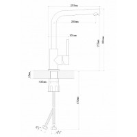 Смеситель для кухни Florentina Дельта 313.06H.1123.302 Антрацит латунь