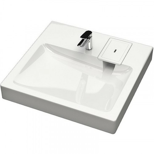 Раковина Maretti Katrina 60 KA13SM26-844 на стиральную машину Белая искусственный камень (литьевой мрамор) подвесная, на стиральную машину