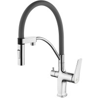 Смеситель для кухни Lemark Comfort LM3074C-Gray Хром Серый латунь
