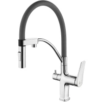 Смеситель для кухни Lemark Comfort LM3074C-Gray Хром Серый латунь