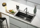 Кухонная мойка Alveus Granital Atrox 40 Carbon G91 790x500 1140447 Угольная искусственный камень (литьевой мрамор) встраиваемая сверху, встраиваемая снизу