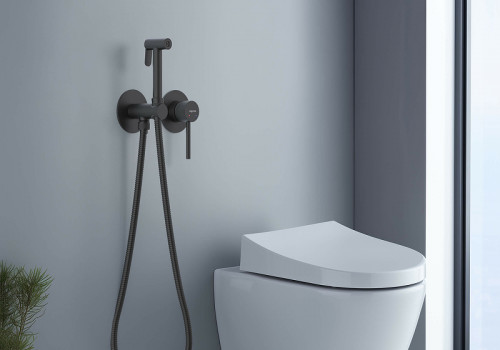 Гигиенический душ со смесителем Aquatek Европа AQ1319MB Черный матовый латунь встраиваемый