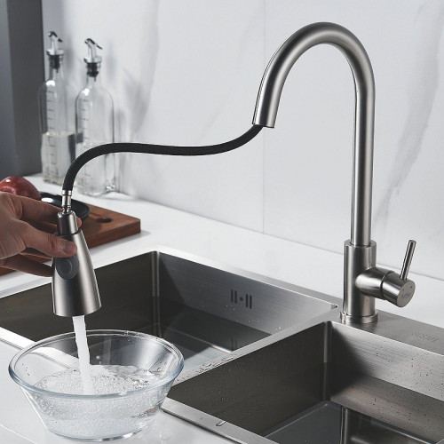 Смеситель для кухни Raffine F213L цвет Сатин