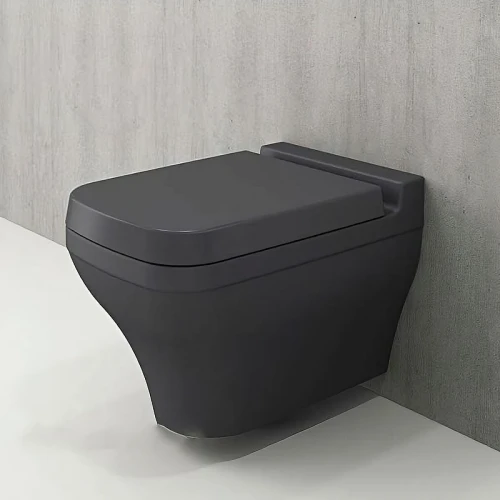 Унитаз Bocchi Scala 1080-020-0129 подвесной Антрацит матовый без сиденья фарфор подвесной