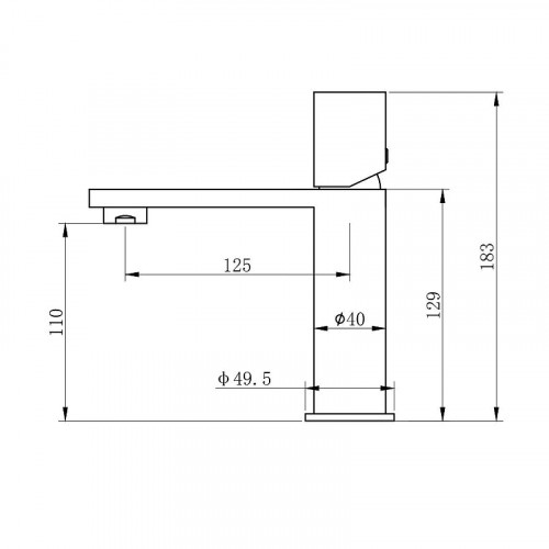 Смеситель для раковины Wonzon &amp; Woghand WW-101-MB цвет Черный матовый