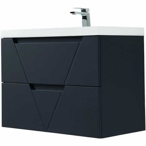 Тумба под раковину BelBagno Vittoria 80 VITTORIA-800-2C-SO-GO-P подвесная Grigio Opaco МДФ / ЛДСП