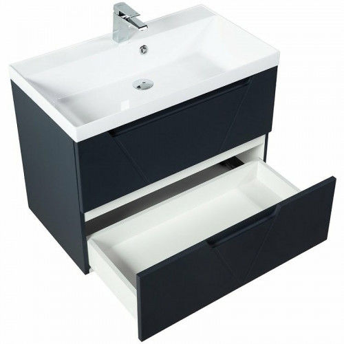 Тумба под раковину BelBagno Vittoria 80 VITTORIA-800-2C-SO-GO-P подвесная Grigio Opaco МДФ / ЛДСП