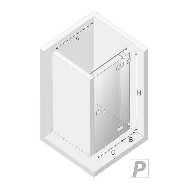 Душевая дверь New Trendy EVENTA Chrome x100 EXK-4455
