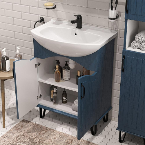 Тумба с раковиной DIWO Сочи 65 цвет Синий