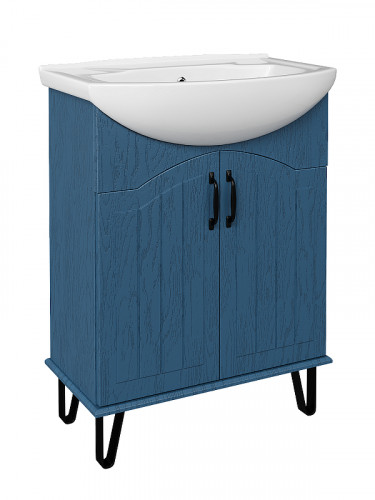 Тумба с раковиной DIWO Сочи 65 цвет Синий
