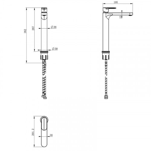 Смеситель для раковины Wonzon &amp; Woghand WW-H1034-CR цвет Хром
