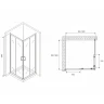 Душевой уголок Abber Schwarzer Diamant 100x100 AG021005 профиль Хром стекло прозрачное