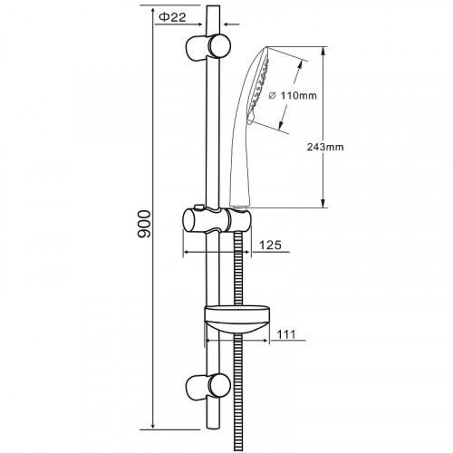 Душевой гарнитур Orange O-Shower OS905cr Хром нержавеющая сталь на стену