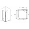 Душевой уголок Abber Zart 90x80 AG08090P-S81 профиль Хром стекло прозрачное