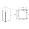 Душевой уголок Abber Zart 90x80 AG08090P-S81 профиль Хром стекло прозрачное