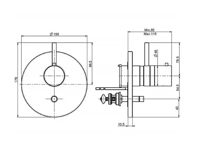 Смеситель для душа Fima Carlo Frattini Fimatherm F4039X2OS цвет Золотой