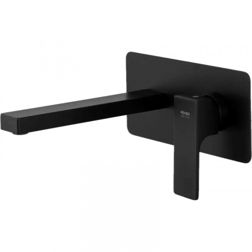 Смеситель для раковины Remer Absolute AU15KBNO Черный матовый латунь встраиваемый