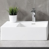Раковина Abber Stein 56 R AS2644 R Белая матовая искусственный камень (литьевой мрамор) накладная