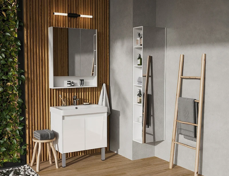 Тумба под раковину Aquaton Сканди Doors 70 1A278901SD010 Белая МДФ / ЛДСП