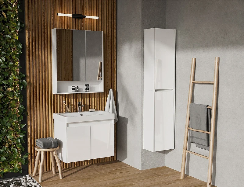 Тумба под раковину Aquaton Сканди Doors 70 1A278901SD010 Белая МДФ / ЛДСП