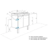 Тумба под раковину Aquaton Сканди Doors 70 1A278901SD010 Белая МДФ / ЛДСП