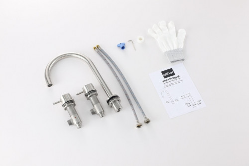 Смеситель для раковины Abber Wasser Kreis 316 AF8108BST-M цвет Сталь брашированная