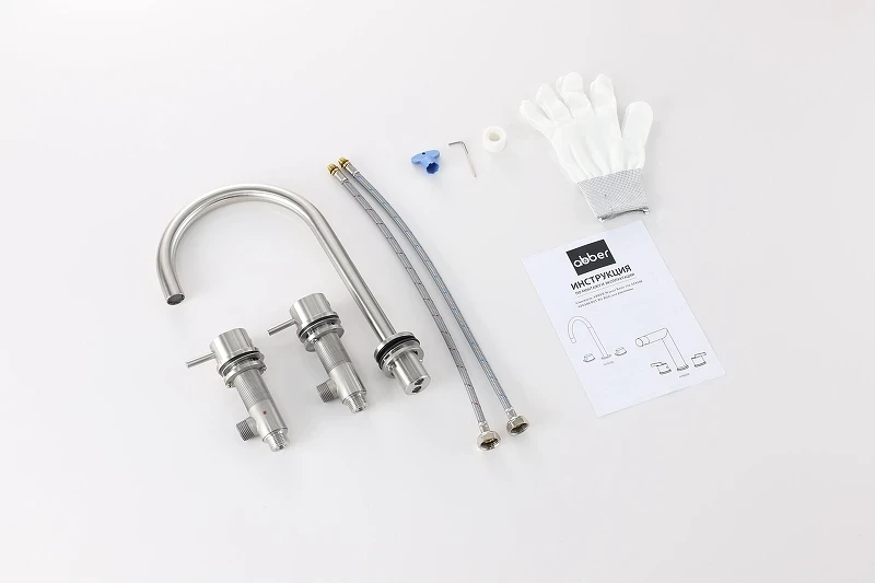 Смеситель для раковины Abber Wasser Kreis 316 AF8108BST-M цвет Сталь брашированная