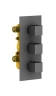 Душевая система Timo Tetra-Thermo SX-0179/03SM с термостатом Черный латунь встраиваемый