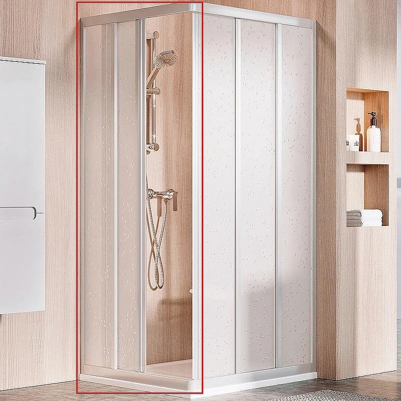 Душевая дверь Ravak Supernova ASRV3-90 15V70U0211 профиль Сатин витраж пластик Pearl