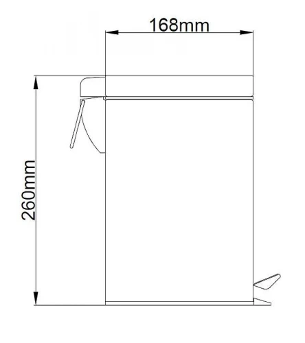 Ведро для мусора Azario AZ-301-3L цвет Хром
